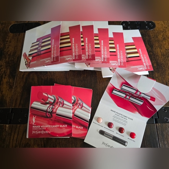 NIP! Yves Saint Laurent,  Rouge Volupté Shine/Candy Glaze, BUNDLE SET SAMPLES - Picture 1 of 6